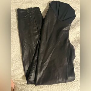 Spanx faux leather MATERNITY leggings